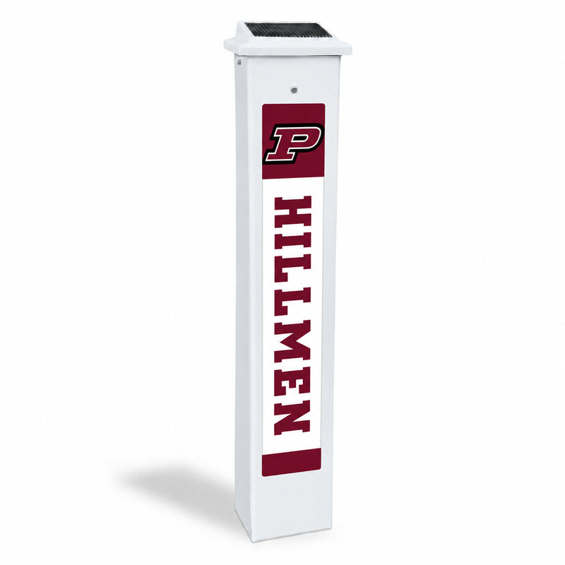 Platteville Hillmen Solar Glow Post in daylight, shown on a white background.
