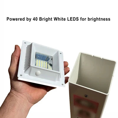 Underside of the cap showing the LED light
